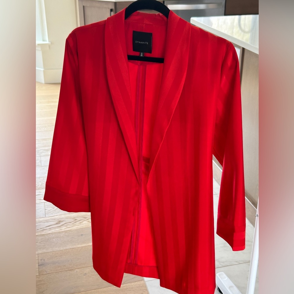 Red Satin Blazer